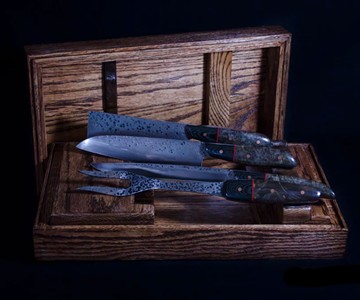 Tatanka Custom Handmade Kitchen Knife Set Tatanka Custom Handmade Kitchen Knife Set