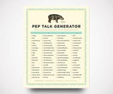 Pep Talk Generator Poster