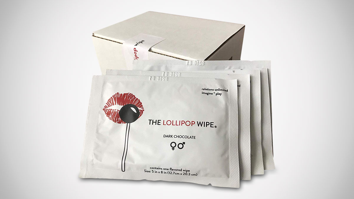 The Lollipop Wipe - Chocolate-Flavored Crotch Cleaner The Lollipop Wipe - Chocolate-Flavored Crotch Cleaner
