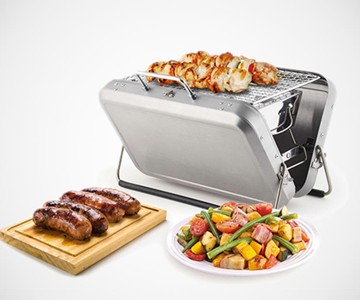 Kikkerland Portable BBQ Grill Suitcase Kikkerland Portable BBQ Grill Suitcase