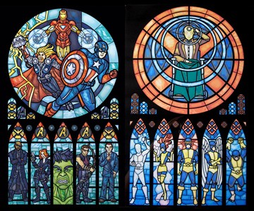 Superhero Stained Glass Prints Superhero Stained Glass Prints