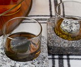 Whiskey-Chilling Granite Coaster Set