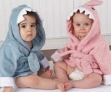 Baby Blue Terry Shark Robe