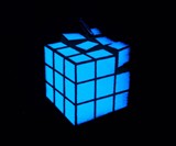 Black Light Rubik's Cube Necklace