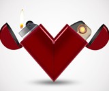 Heart-Shaped Dual Butane & USB Lighter