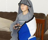 Crochet Hooded Knight Blanket