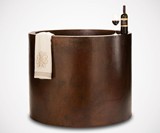 Hammered Copper Soaking Tub