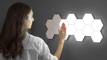 Modular, Touch-Sensitive Hexagonal Wall Lights