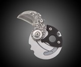 Damascus Steel Folding Coin Knife