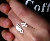 Steaming Cup of Coffee Ring