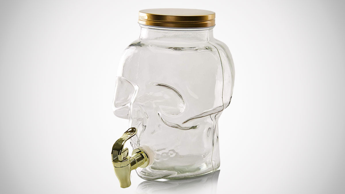 Skull Glass Beverage Dispenser