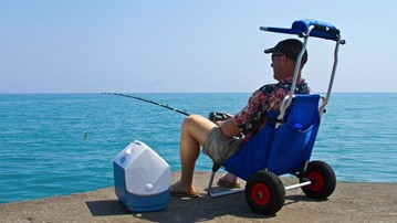 Folding Beach Chair & Roller Cart Folding Beach Chair & Roller Cart