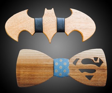 Batman v. Superman Wooden Bow Ties