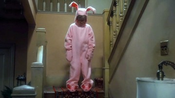A Christmas Story Ralphie Parker Men's Deranged Bunny Pajamas