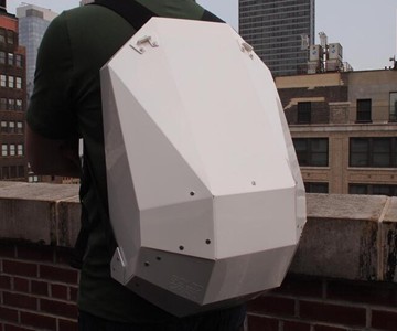 Solid Gray Hardshell Backpack