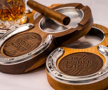 Kentucky Double Cigar Ashtray & Coaster Kentucky Double Cigar Ashtray & Coaster