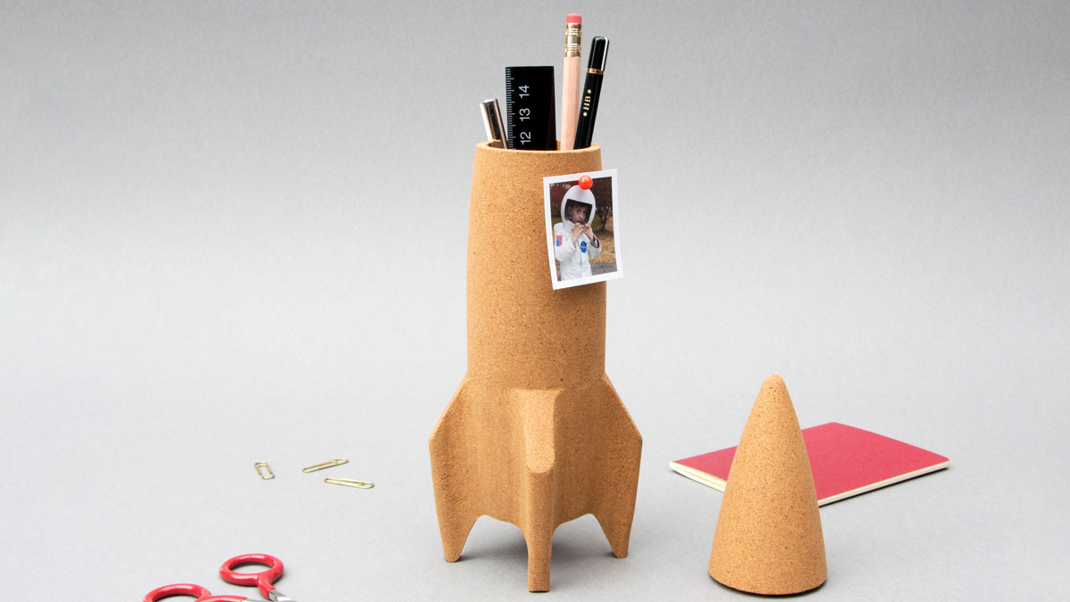 Cork Rocket Desk Organizer Cork Rocket Desk Organizer
