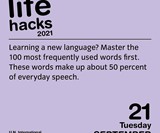 Life Hacks 2021 Day-to-Day Calendar