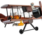 Airplane Whiskey Decanter & Glass Set