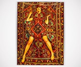 Lady on Carpet Rug