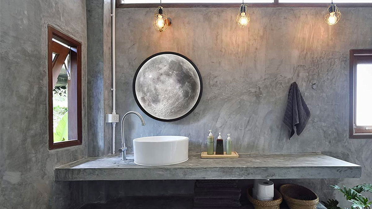 Moon Mirror Transforming Mirror & Wall Lamp Moon Mirror Transforming Mirror & Wall Lamp