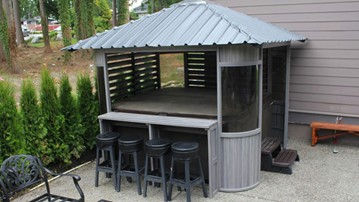 Zento Hot Tub Gazebo with Bar