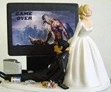 Video Game Junkie Wedding Cake Topper