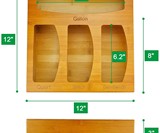 Bamboo Ziplock Bag Organizer & Dispenser