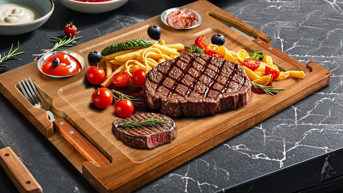 Olive Wood Steak Plate Olive Wood Steak Plate