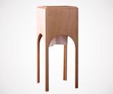 Upside Down Wooden Tissue Box & Storage Shelf