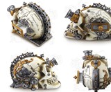 Erasmus Darwin's Steam-Cerebrum Skull