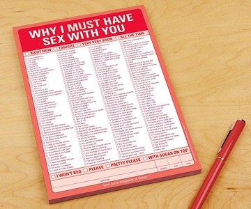 Why I Must Have Sex with You Checklist Why I Must Have Sex with You Checklist