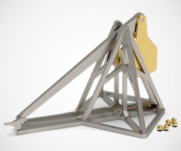 Working Mini Metal Trebuchet Working Mini Metal Trebuchet