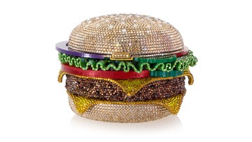 Judith Leiber Couture Hamburger Crystal Clutch Bag Judith Leiber Couture Hamburger Crystal Clutch Bag