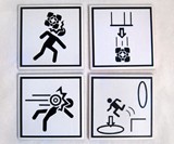 Portal 2 Warning Sign Coasters