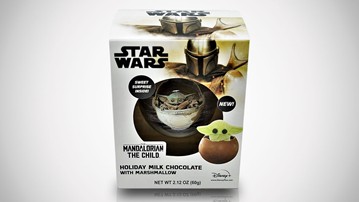 Baby Yoda Marshmallow-Stuffed Chocolate Ball