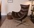 Bomber Jacket Leather Swivel Cocoon Chair