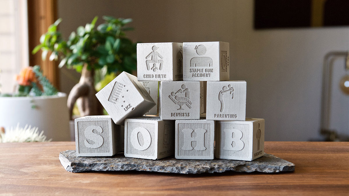 School of Hard Blocks - Alphabet Blocks for Adults