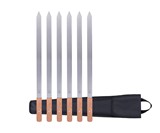 GrillBee  Flat Stainless Steel Kabob Skewers