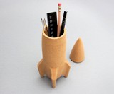Cork Rocket Desk Organizer