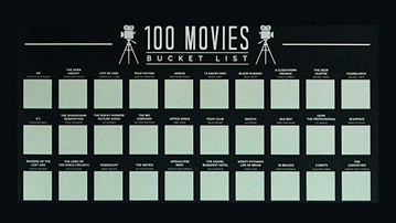 100 Movies Bucket List Scratch-Off Poster 100 Movies Bucket List Scratch-Off Poster