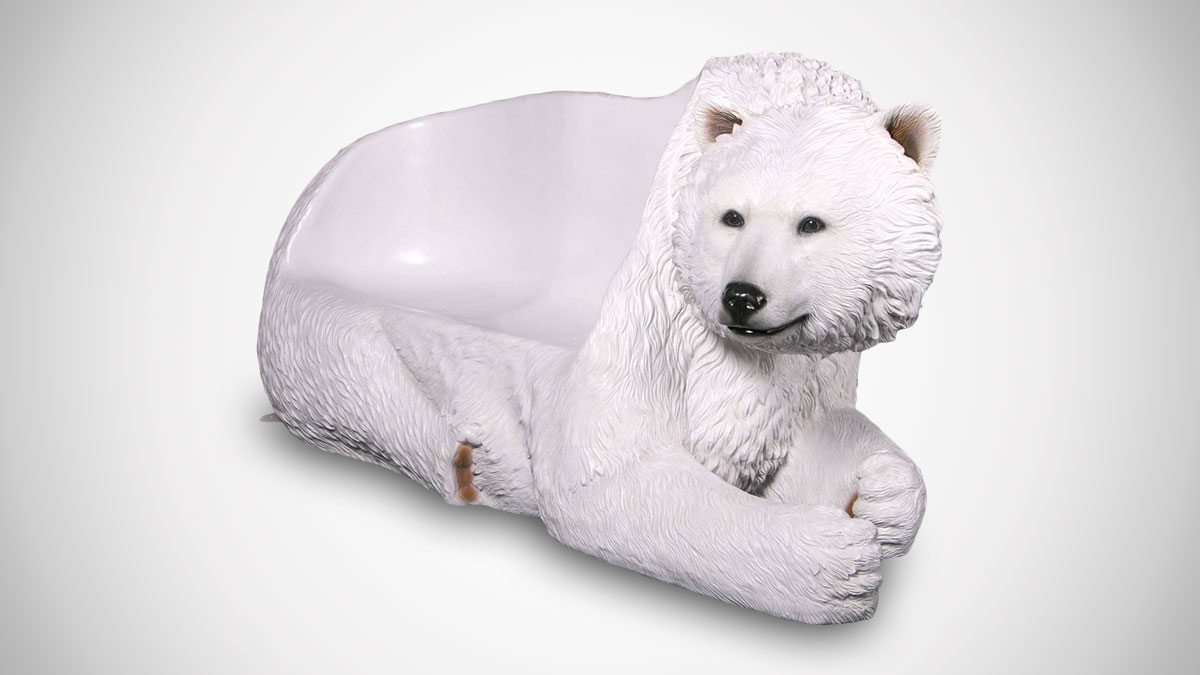 Polar Bear Garden Bench