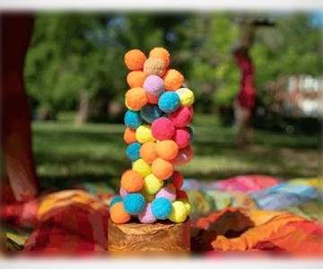 The Fuzzies - Pom Pom Ball Stacking Tower Game