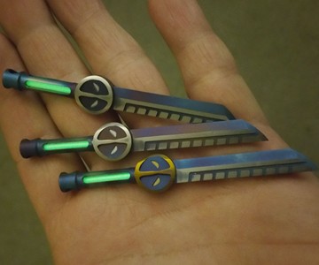 Mini Titanium Katana with Tritium Insert Mini Titanium Katana with Tritium Insert