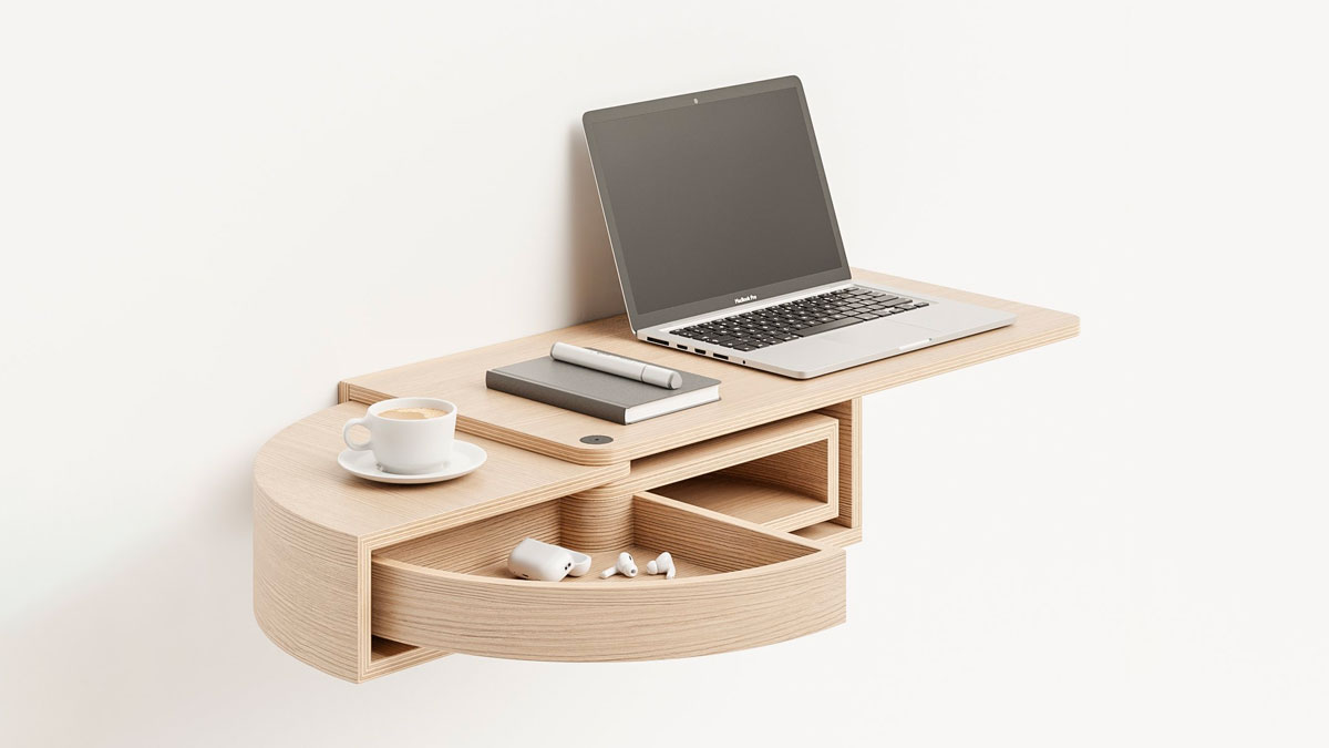 Teixeira Revolver Wall-Mounted Desk Teixeira Revolver Wall-Mounted Desk