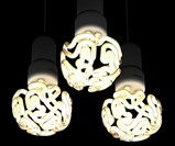 Brain Light Bulbs Illuminated
