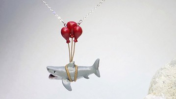 Shark Learns to Fly Necklace Shark Learns to Fly Necklace