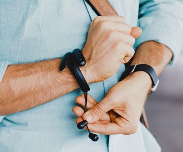 Helix Wrist Cuff with Bluetooth Headphones Helix Wrist Cuff with Bluetooth Headphones