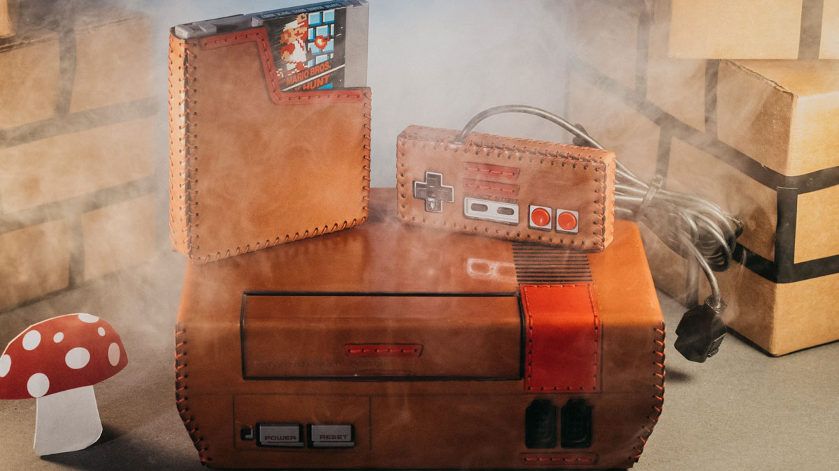 Bexar Goods Leather-Wrapped NES Console