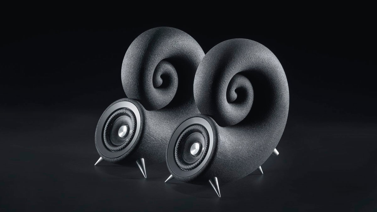 Spirula Speakers - 3D Printed from Sand Spirula Speakers - 3D Printed from Sand